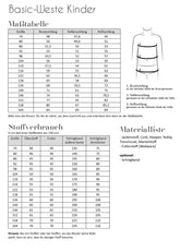 Papierschnittmuster Basic Weste Kinder Fadenkäfer